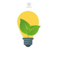 sustainable ecological energy. Green eco energy Icon symbol template for graphic and web design collection logo vector illustration