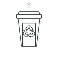 Trash Can Icon symbol template for graphic and web design collection logo vector illustration