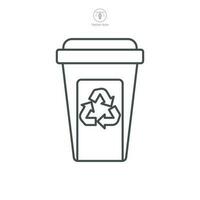 basura lata icono símbolo modelo para gráfico y web diseño colección logo vector ilustración