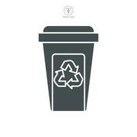 Trash Can Icon symbol template for graphic and web design collection logo vector illustration