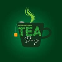 concepto del día internacional del té. día del té en el reino unido, 21 de abril. día importante. ilustración vectorial vector