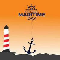 National Maritime Day. Abstract design and Background. vector illustration.