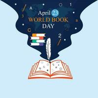 World Book Day. Open book Concept. world book day and copyright day conceptual background. Vector illustration.