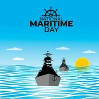 National Maritime Day. Abstract design and Background. vector illustration.