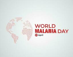 World Malaria Day. Template for background, banner, card, poster. vector illustration.