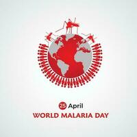 World Malaria Day. Template for background, banner, card, poster. vector illustration.