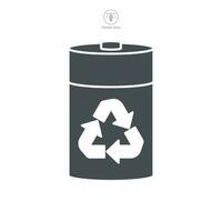 Battery Recycling Icon. Battery image and recycling symbol template for graphic and web design collection logo vector illustration