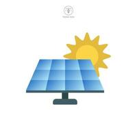 solar panel icono símbolo modelo para gráfico y web diseño colección logo vector ilustración