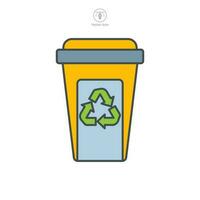 basura lata icono símbolo modelo para gráfico y web diseño colección logo vector ilustración