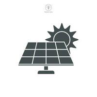 solar panel icono símbolo modelo para gráfico y web diseño colección logo vector ilustración
