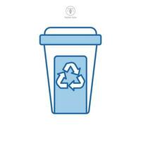 basura lata icono símbolo modelo para gráfico y web diseño colección logo vector ilustración