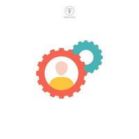 Skills Gear icon symbol template for graphic and web design collection logo vector illustration