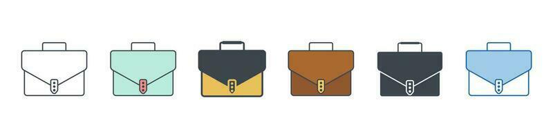 Briefcase icon symbol template for graphic and web design collection logo vector illustration