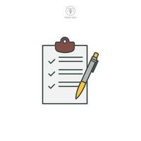 Contract icon symbol template for graphic and web design collection logo vector illustration