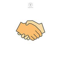 Handshake icon symbol template for graphic and web design collection logo vector illustration