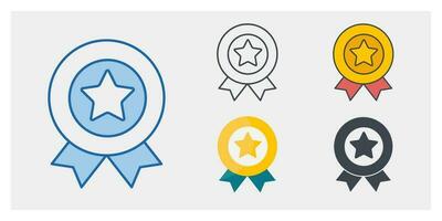 Medal icon symbol template for graphic and web design collection logo vector illustration