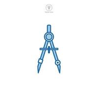 Architecture Compass Icon symbol template for graphic and web design collection logo vector illustration