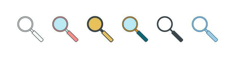 Magnifying Glass icon symbol template for graphic and web design collection logo vector illustration