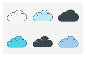 nube icono símbolo modelo para gráfico y web diseño colección logo vector ilustración