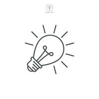 light bulb, idea, lamp Icon symbol template for graphic and web design collection logo vector illustration