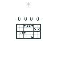 Calendar icon symbol template for graphic and web design collection logo vector illustration