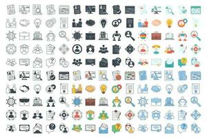 Mega collection Headhunting And Recruiting elements icon symbol template for graphic and web design collection. Resume, Skills, certificate, Team, Network and more logo vector illustration