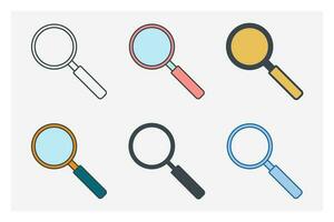 Magnifying Glass icon symbol template for graphic and web design collection logo vector illustration