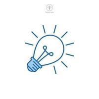 light bulb, idea, lamp Icon symbol template for graphic and web design collection logo vector illustration