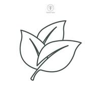 leaf ecology nature Icon symbol template for graphic and web design collection logo vector illustration