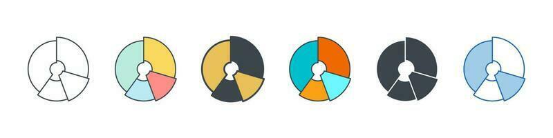 Pie Chart icon symbol template for graphic and web design collection logo vector illustration