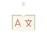 language learning Icon symbol template for graphic and web design collection logo vector illustration