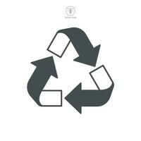 Recycling Icon symbol template for graphic and web design collection logo vector illustration