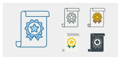 Certificate icon symbol template for graphic and web design collection logo vector illustration