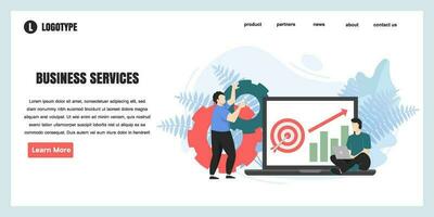 Web page design templates for business services concept illustration, perfect for web page design, banner, mobile app, landing page, Flat Vector illustration