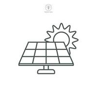 solar panel icono símbolo modelo para gráfico y web diseño colección logo vector ilustración