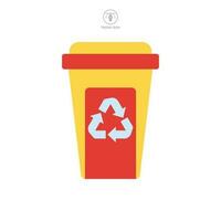 basura lata icono símbolo modelo para gráfico y web diseño colección logo vector ilustración