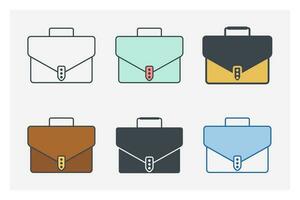 Briefcase icon symbol template for graphic and web design collection logo vector illustration