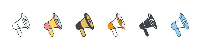 Megaphone icon symbol template for graphic and web design collection logo vector illustration