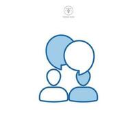 Discussion. People talking Icon symbol template for graphic and web design collection logo vector illustration