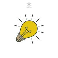 light bulb, idea, lamp Icon symbol template for graphic and web design collection logo vector illustration