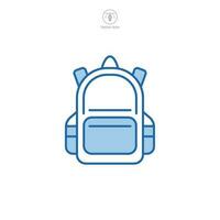 Backpack. School bag Icon symbol template for graphic and web design collection logo vector illustration