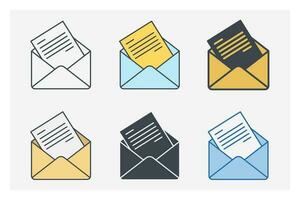 Email envelope icon symbol template for graphic and web design collection logo vector illustration