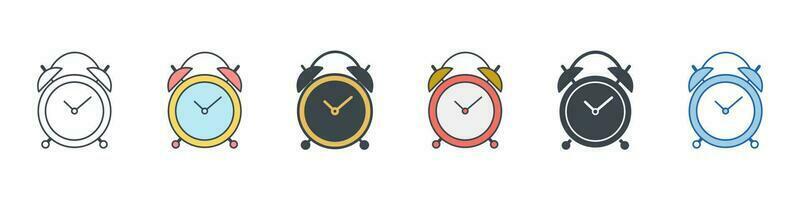 Clock icon symbol template for graphic and web design collection logo vector illustration