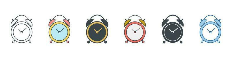 Clock icon symbol template for graphic and web design collection logo vector illustration