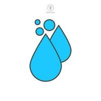 agua gotita icono símbolo modelo para gráfico y web diseño colección logo vector ilustración