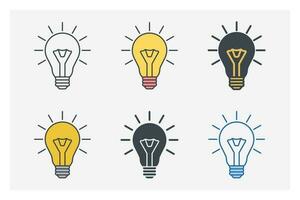 Light Bulb icon symbol template for graphic and web design collection logo vector illustration