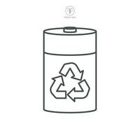 batería reciclaje icono. batería imagen y reciclaje símbolo modelo para gráfico y web diseño colección logo vector ilustración