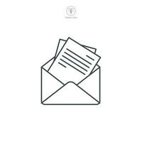 Email Open envelope icon symbol template for graphic and web design collection logo vector illustration