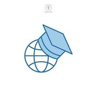 global educación icono símbolo modelo para gráfico y web diseño colección logo vector ilustración