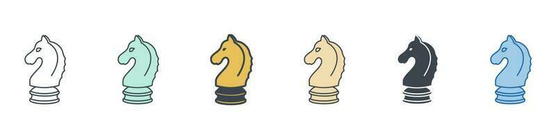 caballo ajedrez. negocio estrategia icono símbolo modelo para gráfico y web diseño colección logo vector ilustración